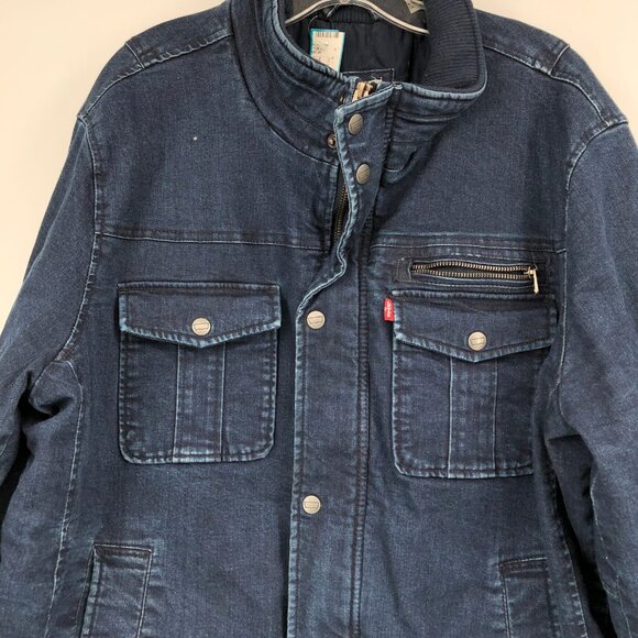 Levi's Blue Solid Overcoat | Ideal for Any Occasion - Picture 6 of 6